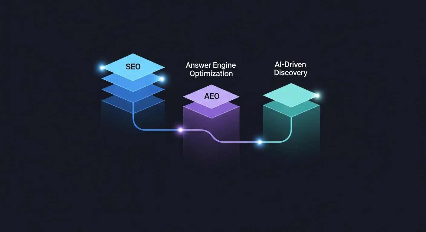 SEO, AEO, and GEO working together as an integrated system